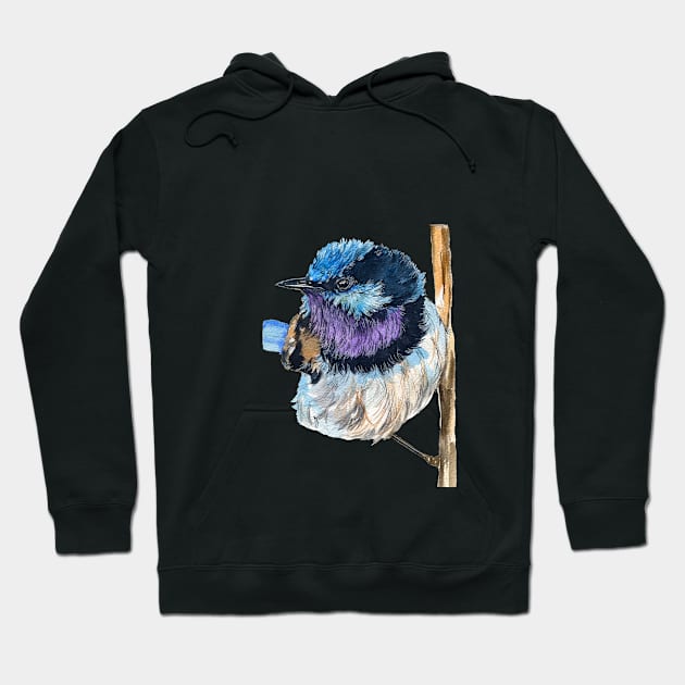 Fairy Wren Hoodie by The Art Aroma